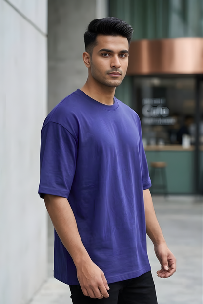 Cobalt Rush Royal Blue Oversized T-Shirt