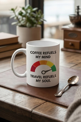 Coffee Refuels My Mind, Travel Refuels My Soul