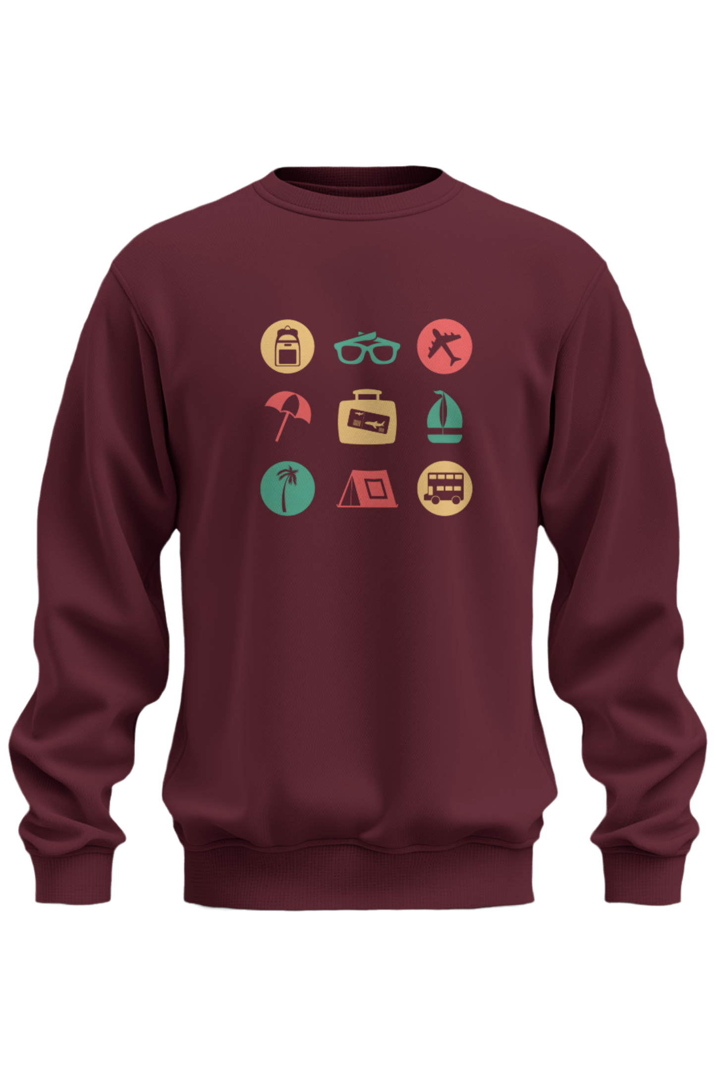 Travel Icons Sweatshirt - The Khoj Store