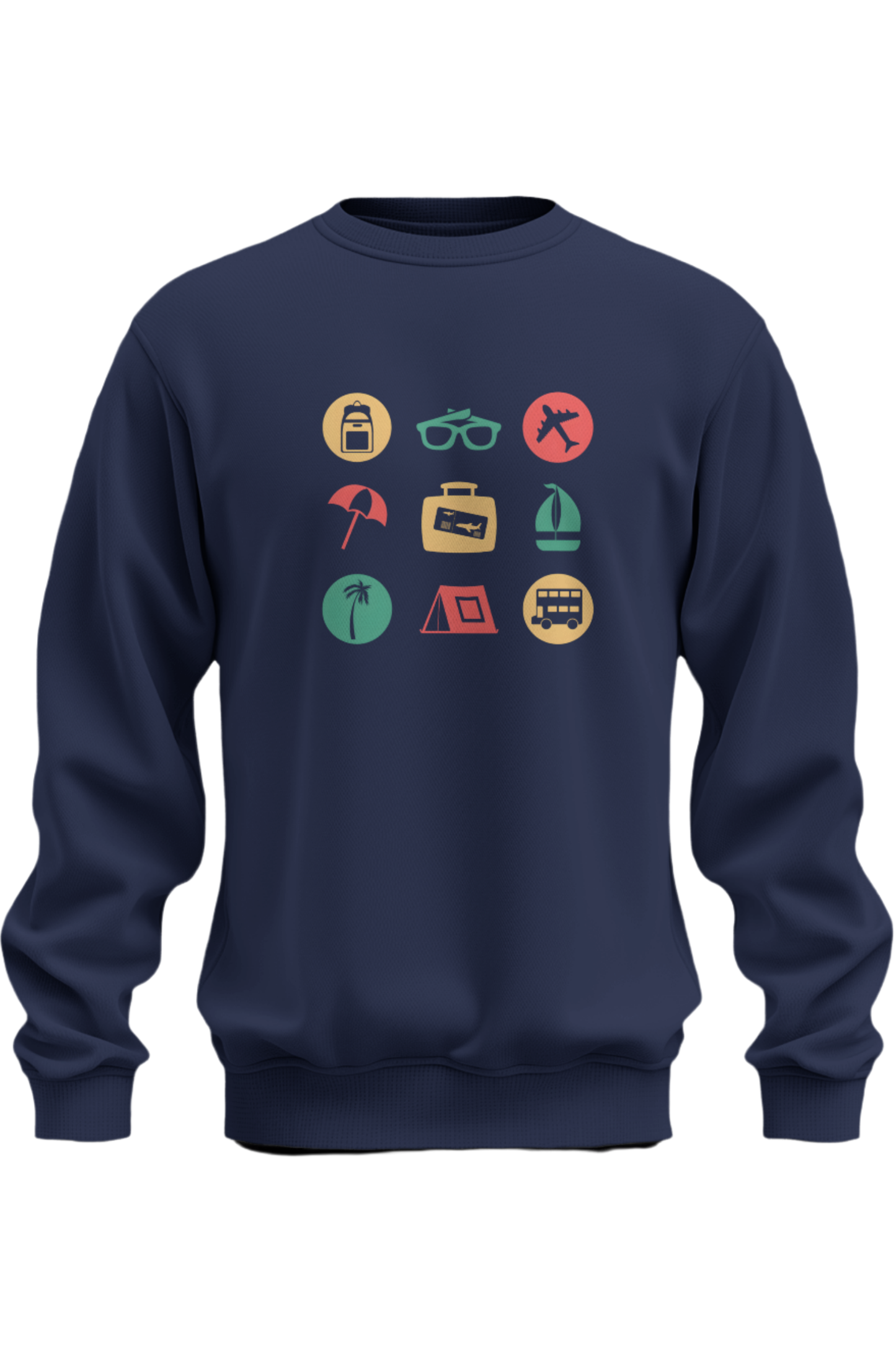 Travel Icons Sweatshirt - The Khoj Store
