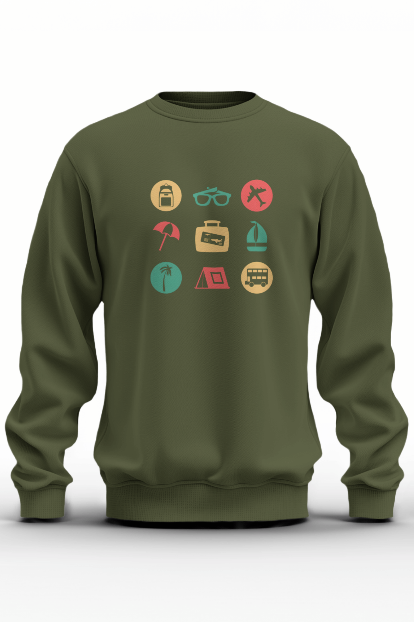 Travel Icons Sweatshirt - The Khoj Store