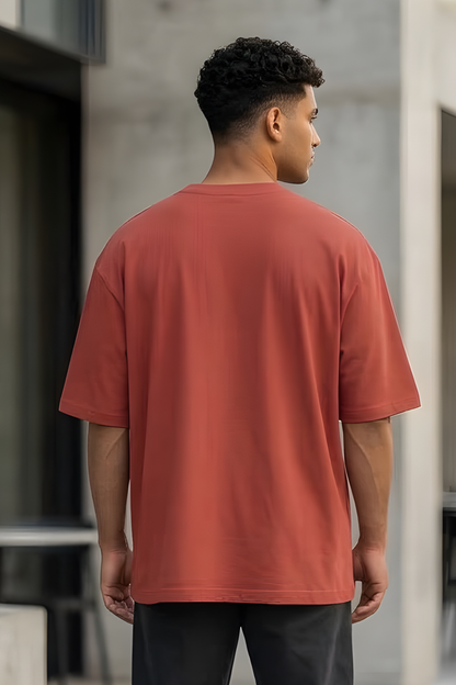 Coral Horizon Oversized T-Shirt