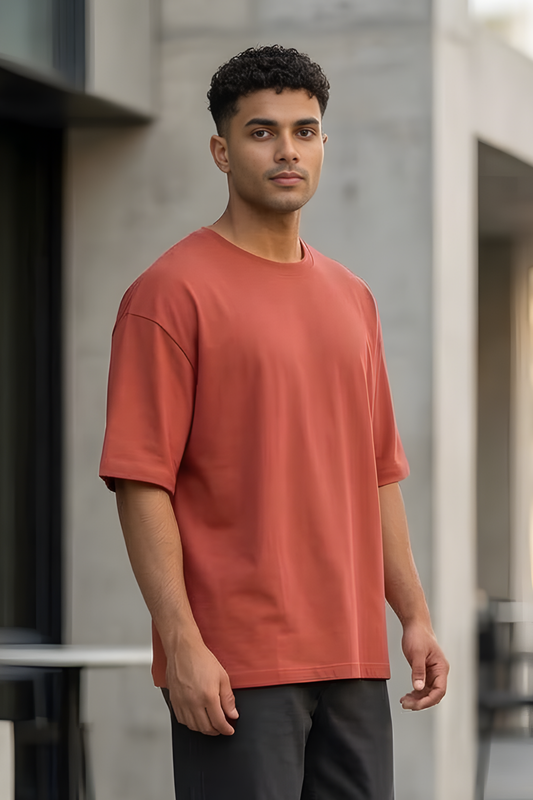 Coral Horizon Oversized T-Shirt