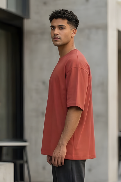 Coral Horizon Oversized T-Shirt