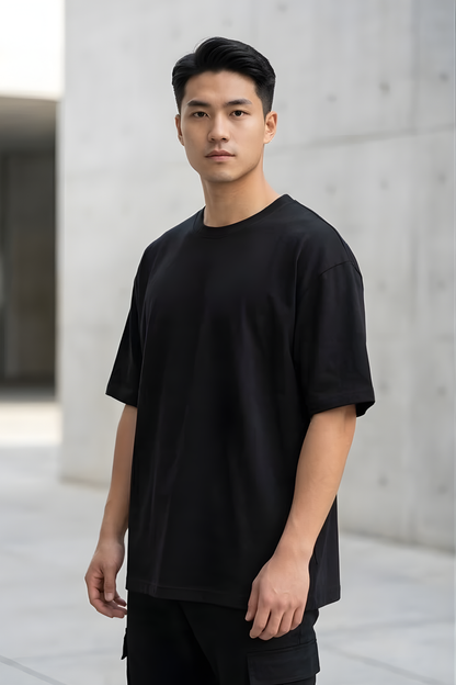 Eclipse Black Oversized T-Shirt