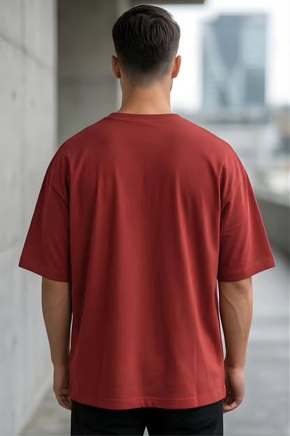 Fireside Blaze Red Oversized T-Shirt