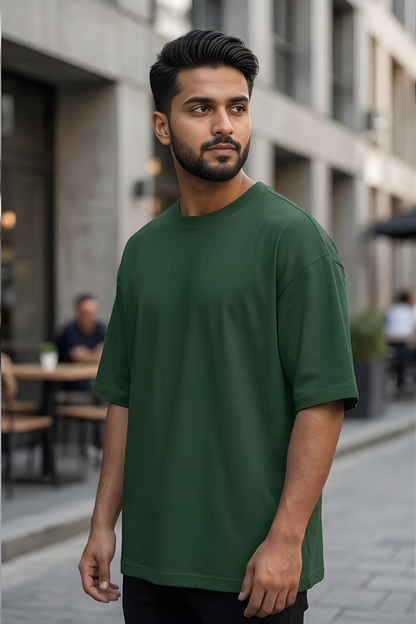 Forest Deep Bottle Green Oversized T-Shirt