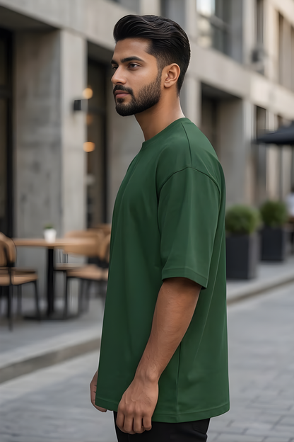 Forest Deep Bottle Green Oversized T-Shirt