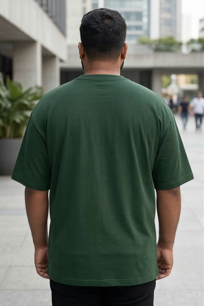 Forest Deep Bottle Green Plus Size T-Shirt