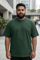 Forest Deep Bottle Green Plus Size T-Shirt