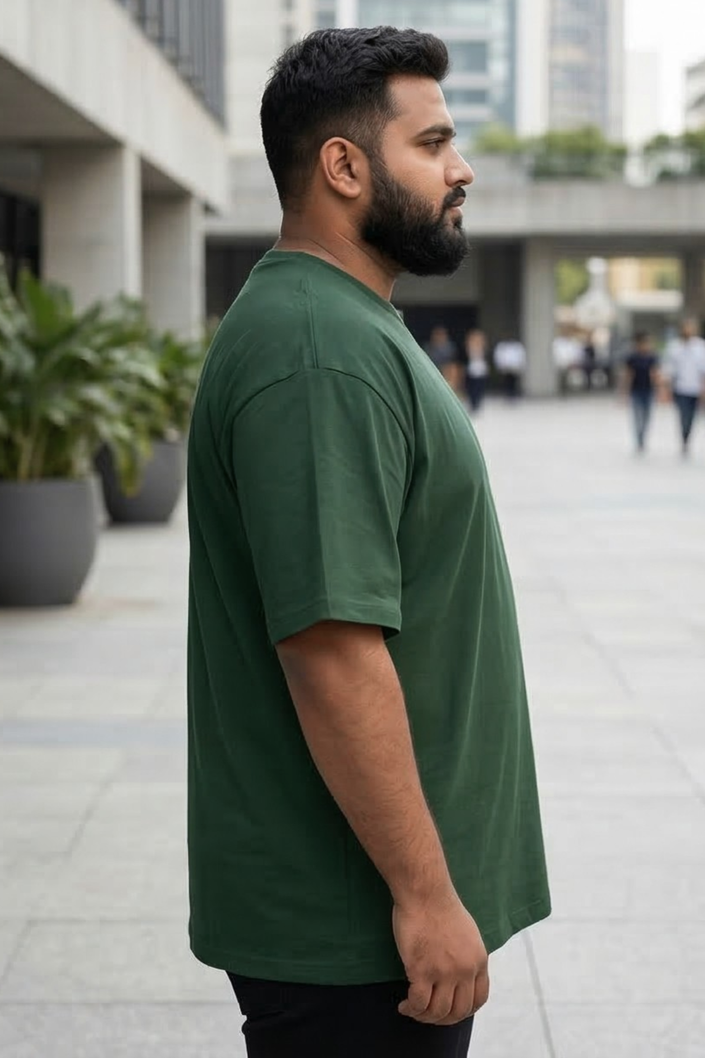 Forest Deep Bottle Green Plus Size T-Shirt