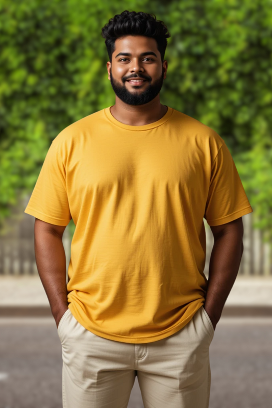 Suntrail Golden Yellow Plus Size T-Shirt