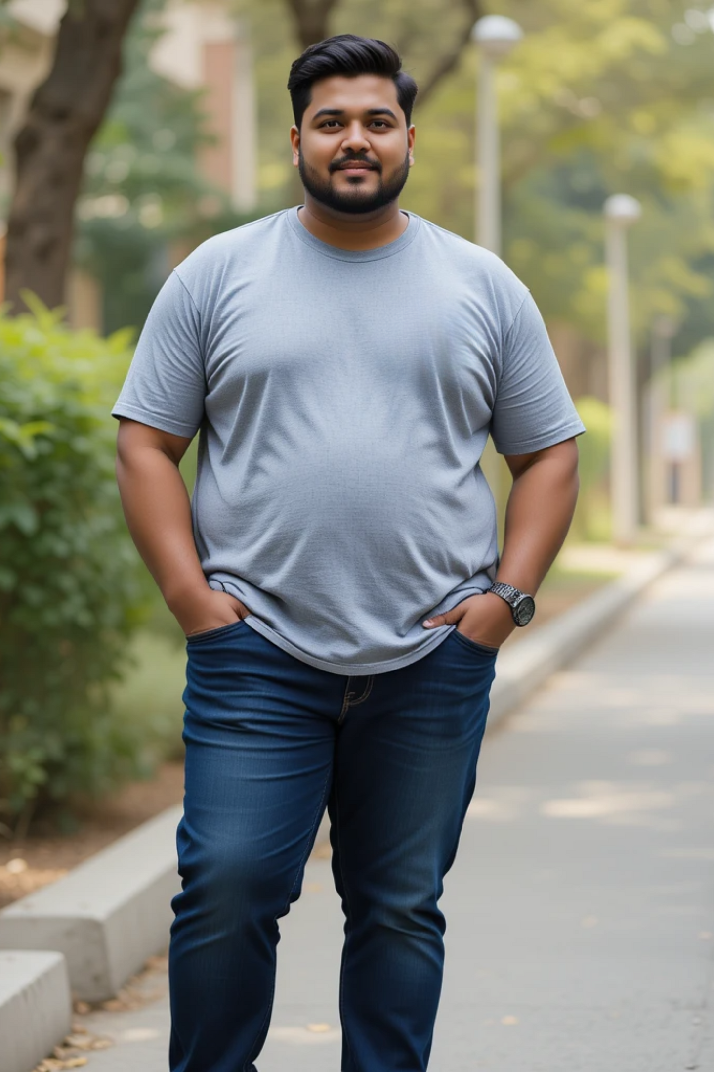 Heather Grey Melange Plus Size T-Shirt