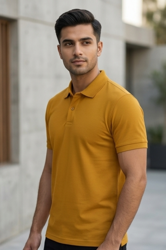 Golden Dune Mustard Yellow Polo