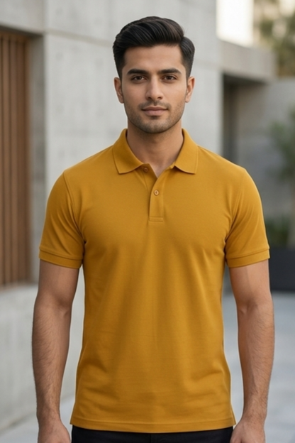 Golden Dune Mustard Yellow Polo