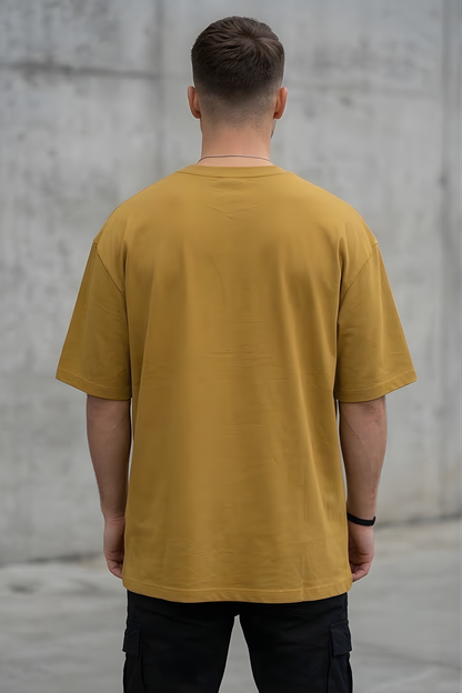 Golden Horizon Mustard Yellow Oversized T-Shirt