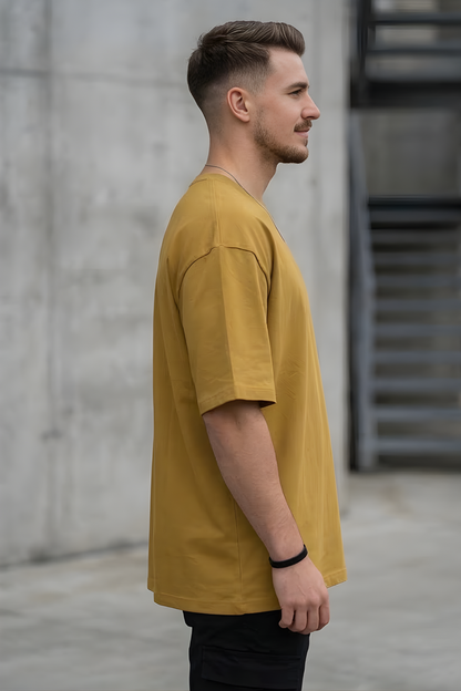 Golden Horizon Mustard Yellow Oversized T-Shirt
