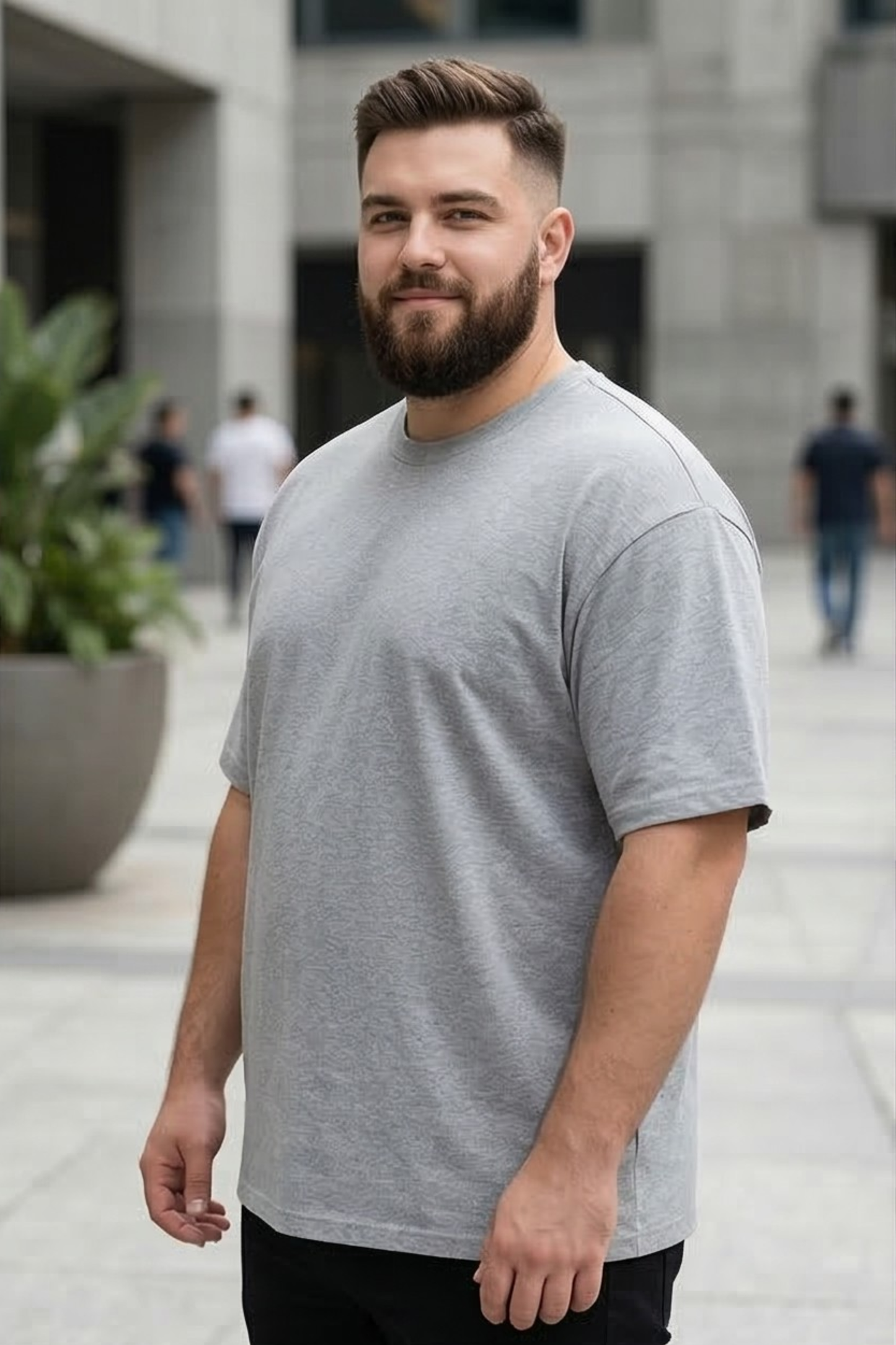 Heather Grey Melange Plus Size T-Shirt