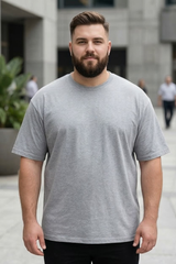 Heather Grey Melange Plus Size T-Shirt