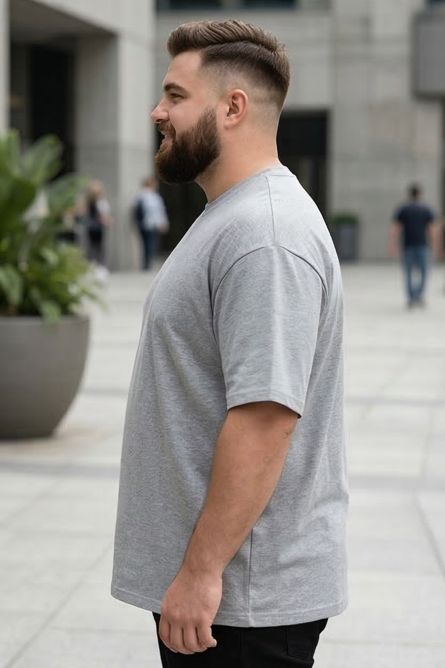 Heather Grey Melange Plus Size T-Shirt