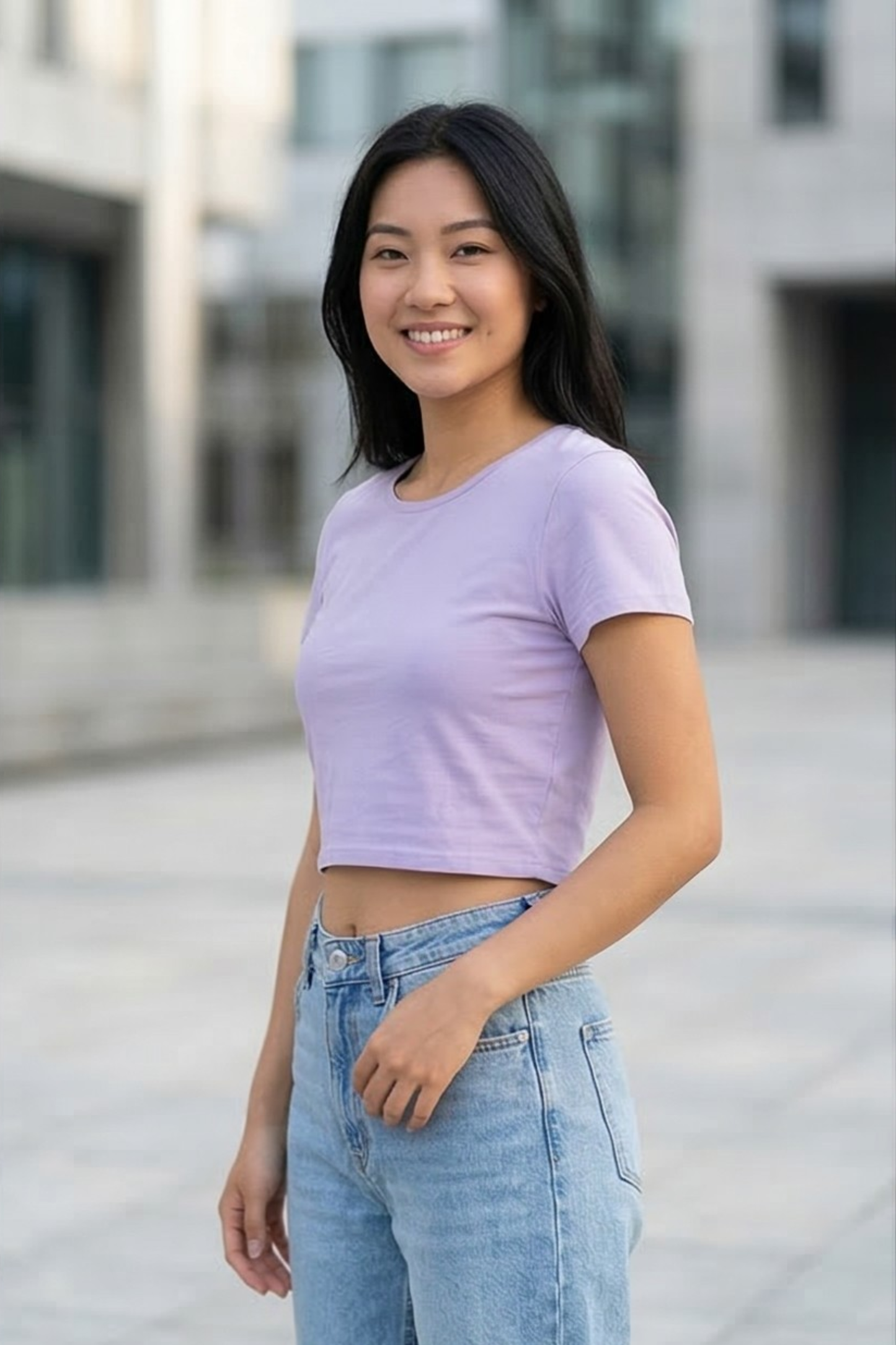 Lilac Bloom Lavender Crop Top