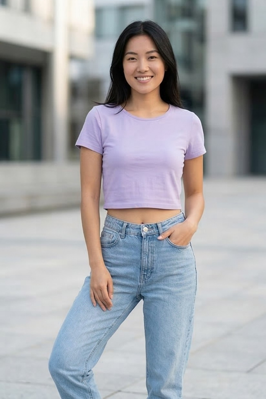 Lilac Bloom Lavender Crop Top