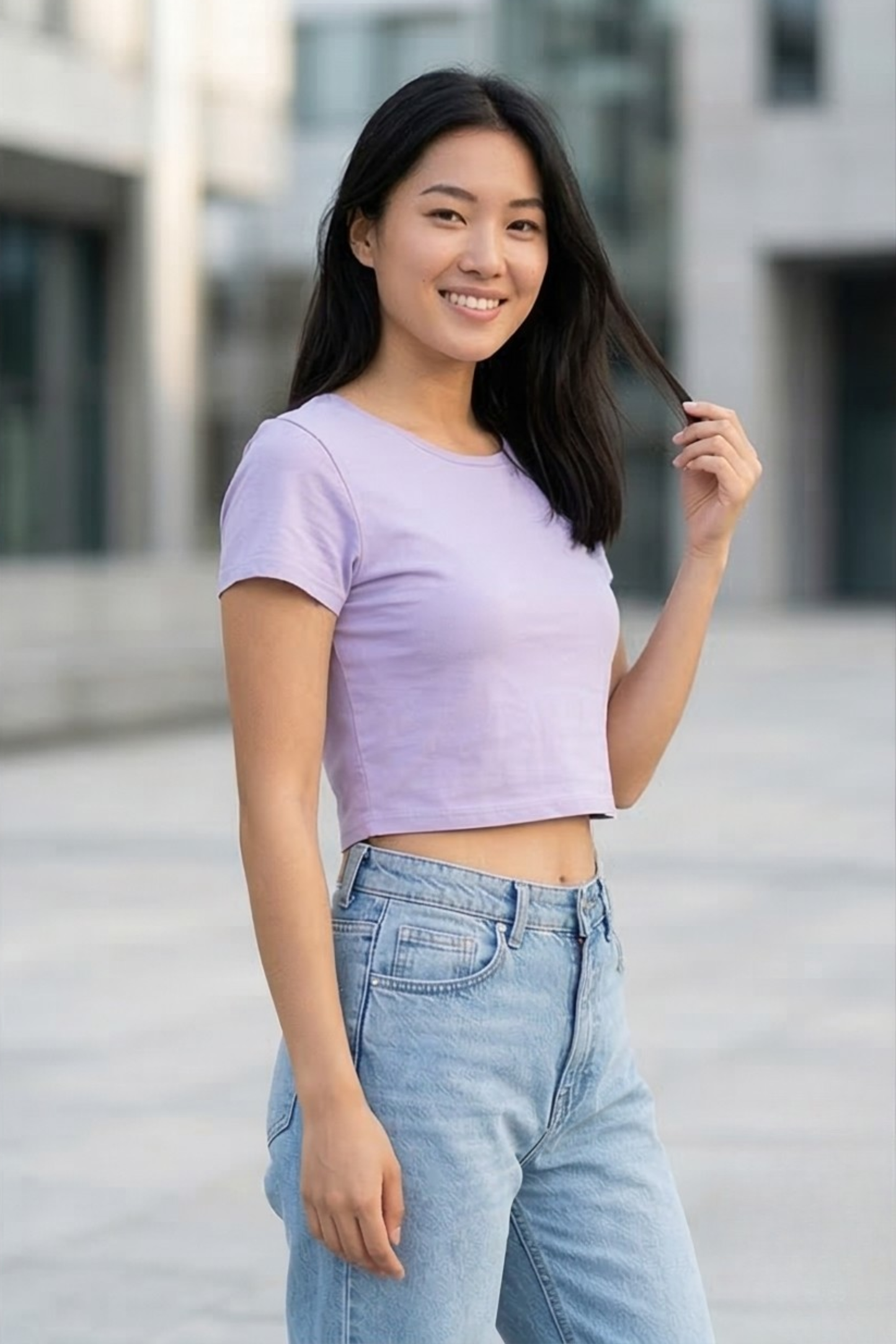 Lilac Bloom Lavender Crop Top