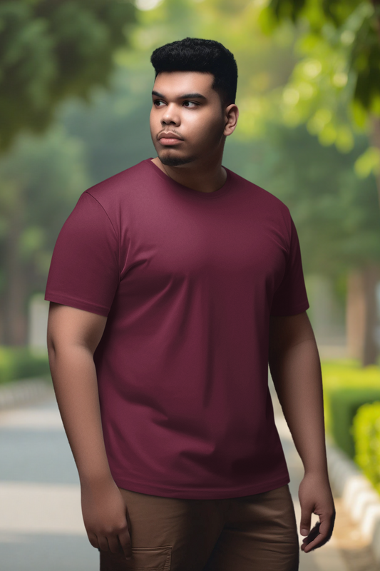 Wildwood Maroon Plus Size T-Shirt
