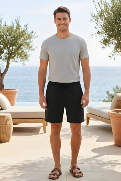 Men's Black Terry Shorts
