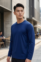 Men's Royal Blue Full Sleeve T-Shirt