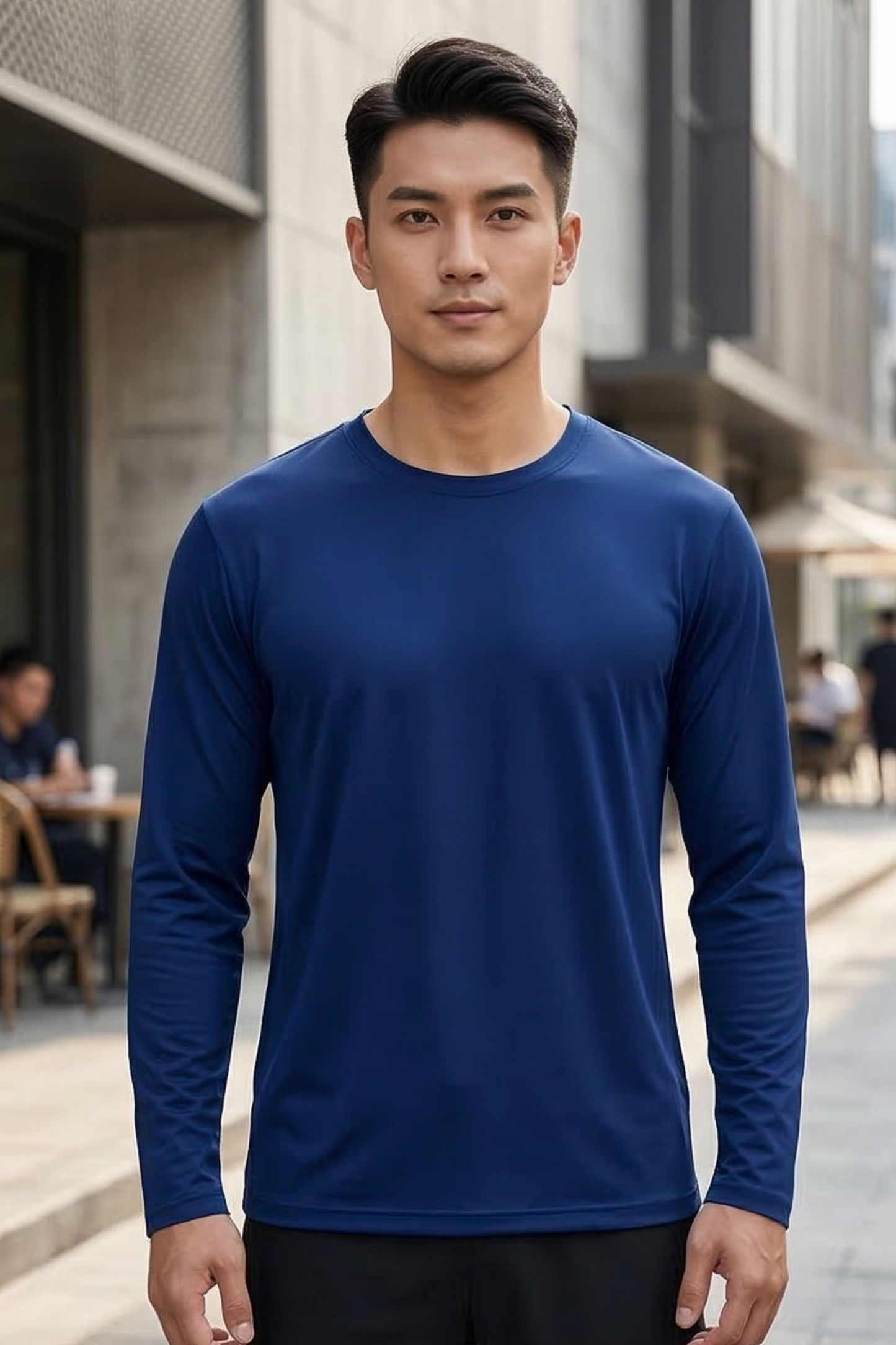 Men's Royal Blue Full Sleeve T-Shirt
