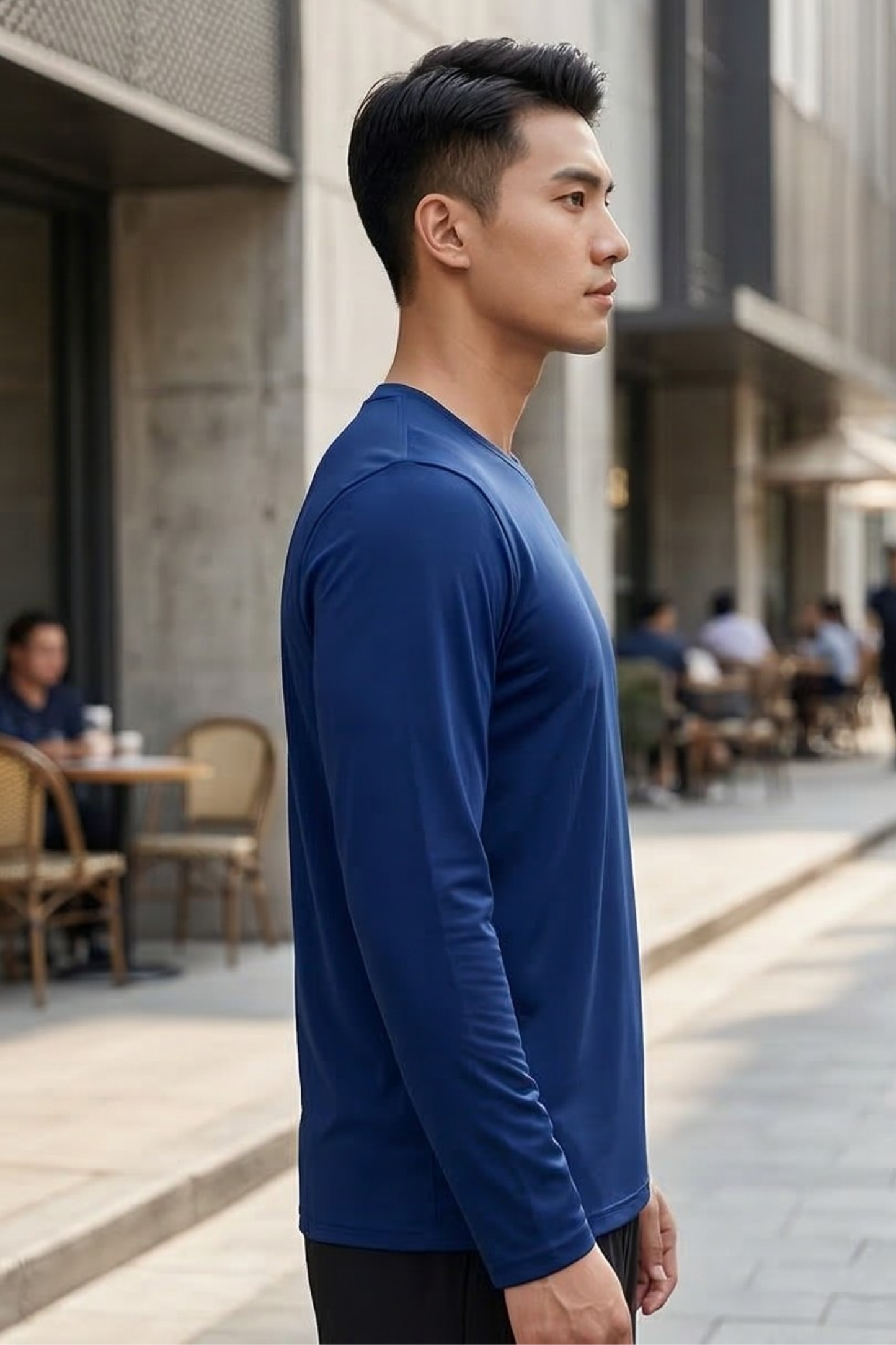 Men's Royal Blue Full Sleeve T-Shirt