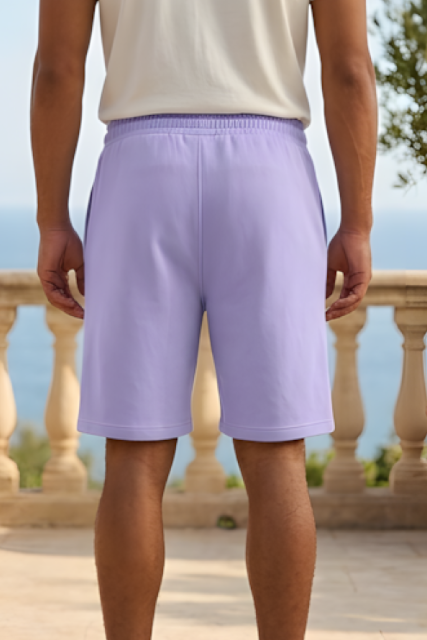 Men's Lavender Terry Shorts