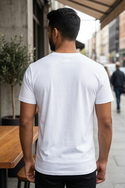 Men's White V-Neck T-Shirt