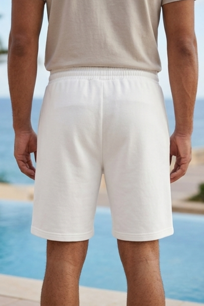 Men's White Terry Shorts