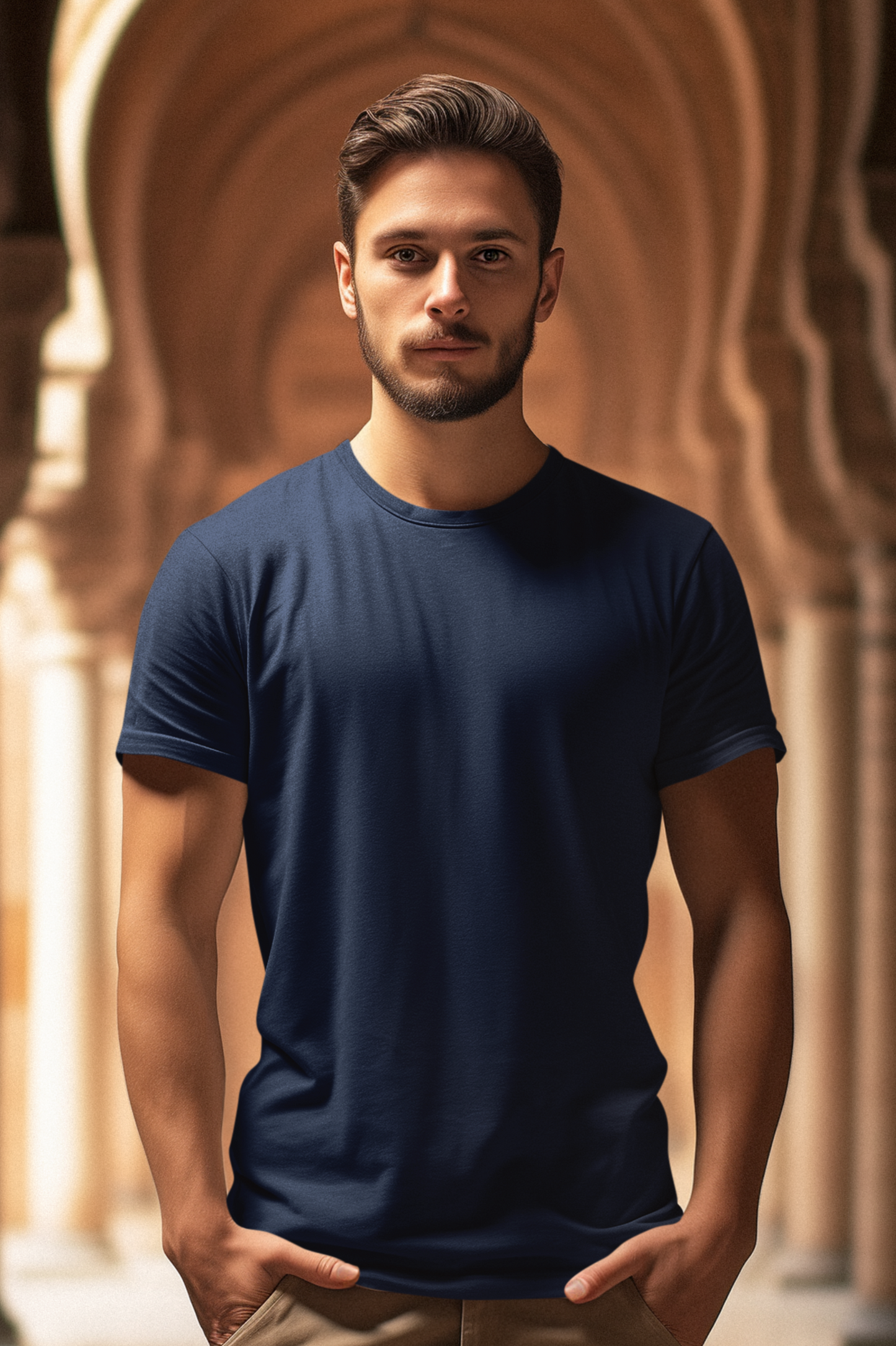 Midnight Tide Navy Blue T-Shirt - The Khoj Store