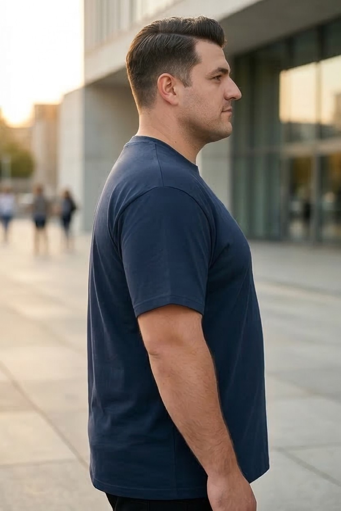 Midnight Tide Navy Blue Plus Size T-Shirt