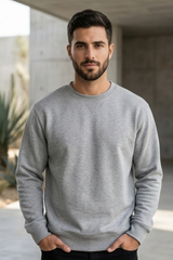 Heather Grey Melange Sweatshirt