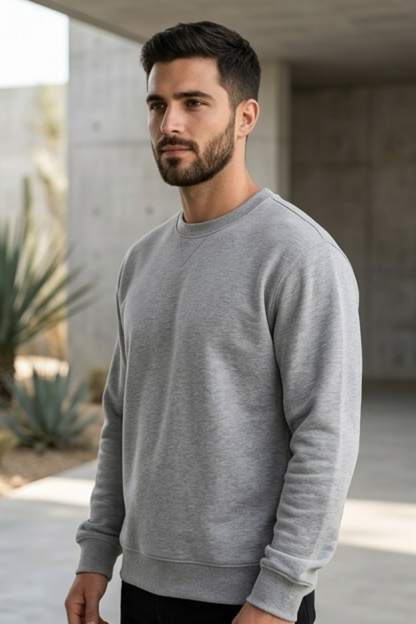 Heather Grey Melange Sweatshirt