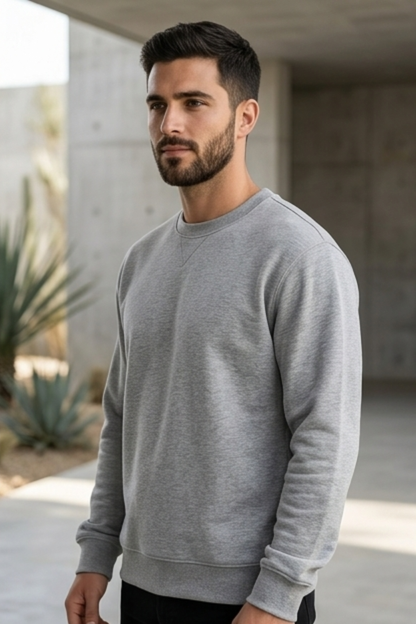 Heather Grey Melange Sweatshirt
