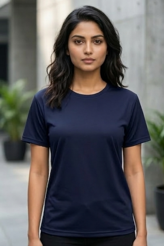 Midnight Tide Navy Blue Women's T-Shirt