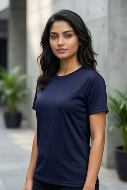 Midnight Tide Navy Blue Women's T-Shirt