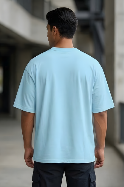 Morning Mist Baby Blue Oversized T-Shirt
