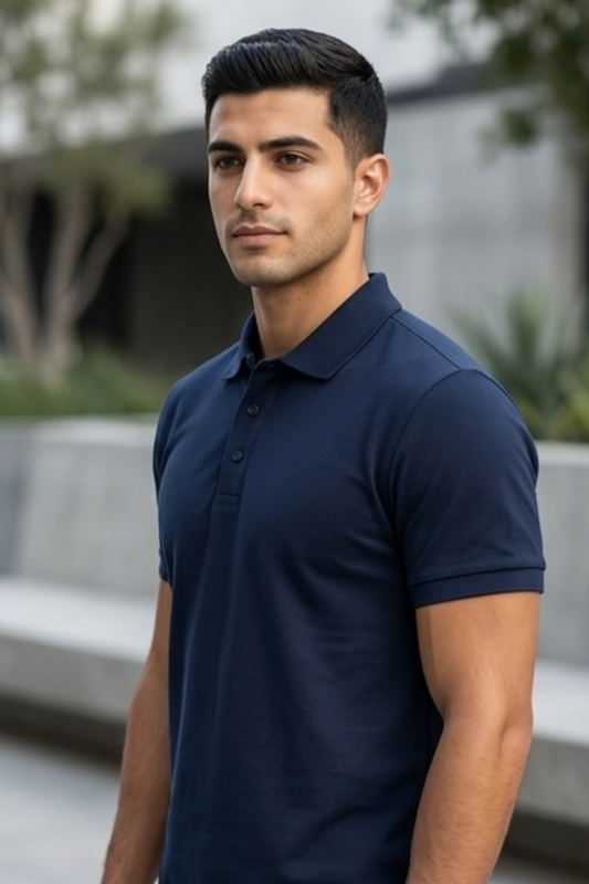 Nautical Navy Blue Polo