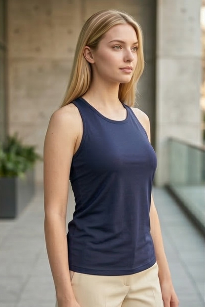 Navy Blue Escape Tank Top