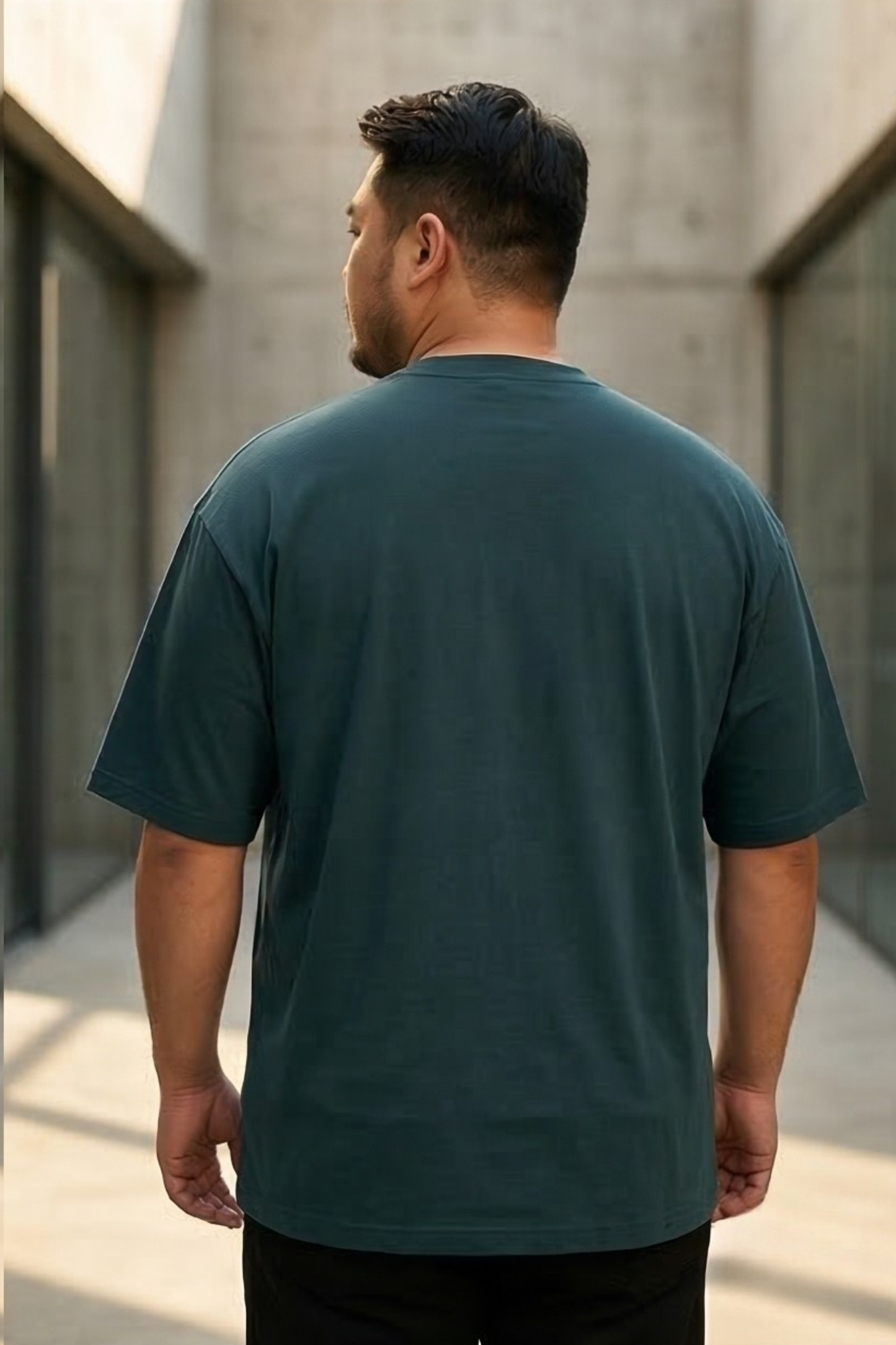 Ocean Depth Petrol Blue Plus Size T-Shirt