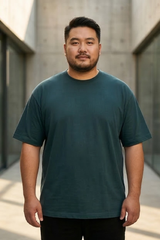 Ocean Depth Petrol Blue Plus Size T-Shirt