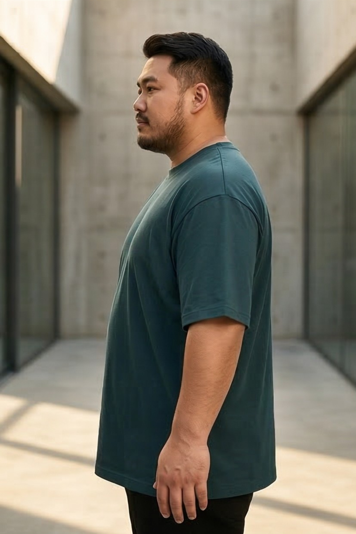 Ocean Depth Petrol Blue Plus Size T-Shirt