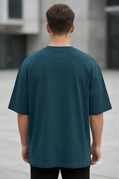 Ocean Depth Petrol Blue Oversized T-Shirt