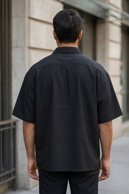 Onyx Shadow Black Oversized Shirt